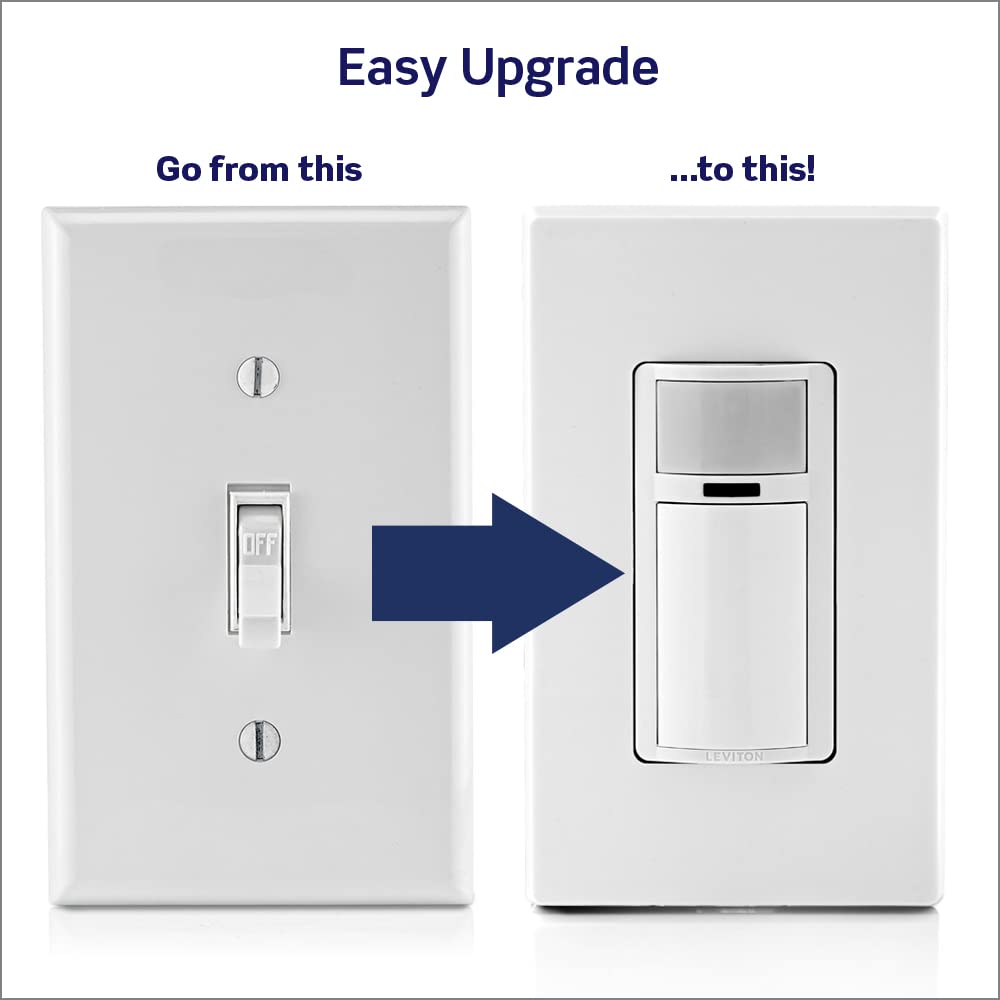 Leviton Motion Sensor Light Switch side profile | Smaronics
