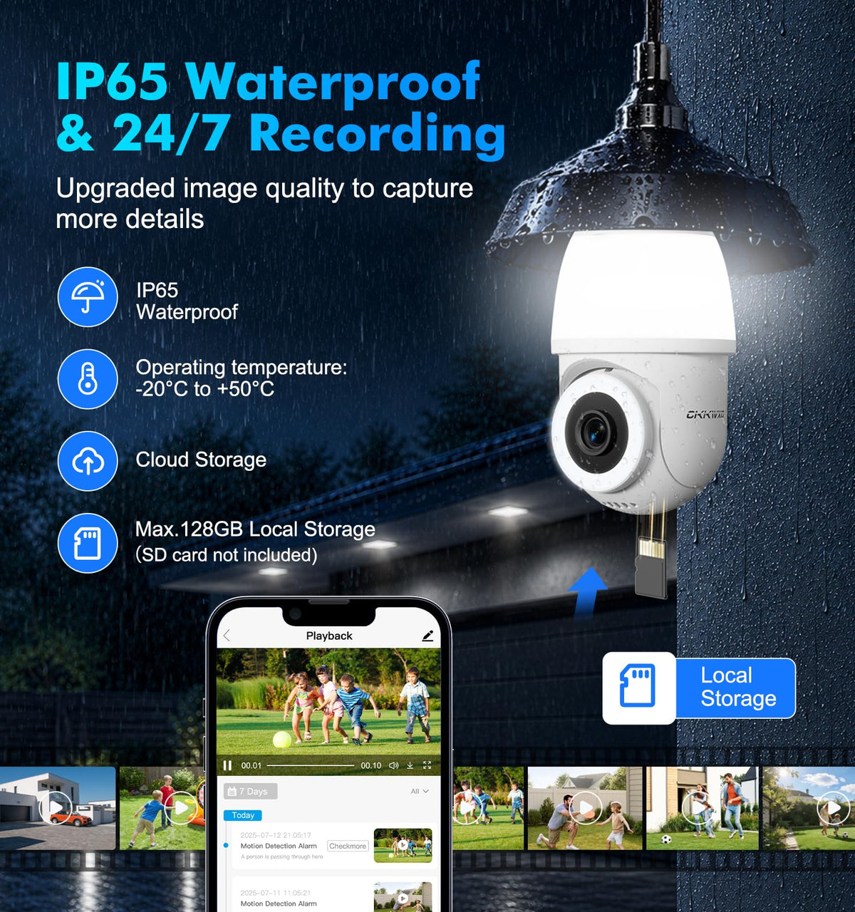 Light Bulb Security Camera 2K 5G & 2.4G WiFi image 9