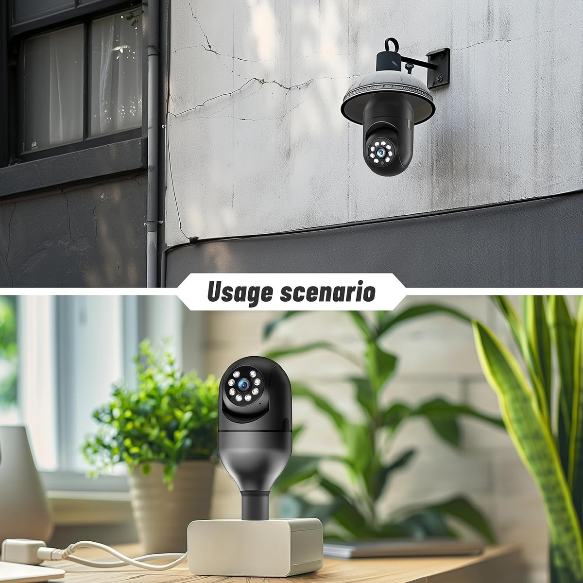 light bulb security camera feature close up view | Smaronics