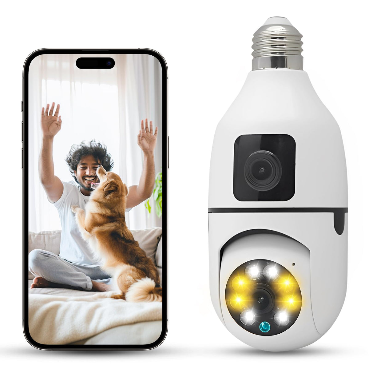 Light Bulb Security Camera front angle | Smaronics