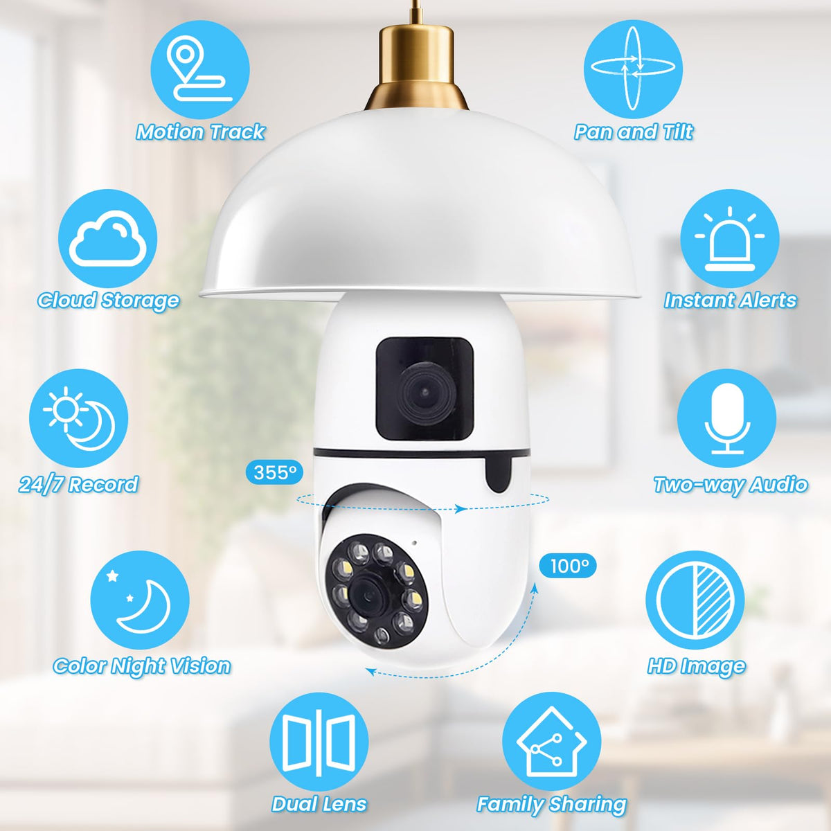 Light Bulb Security Camera rear design | Smaronics