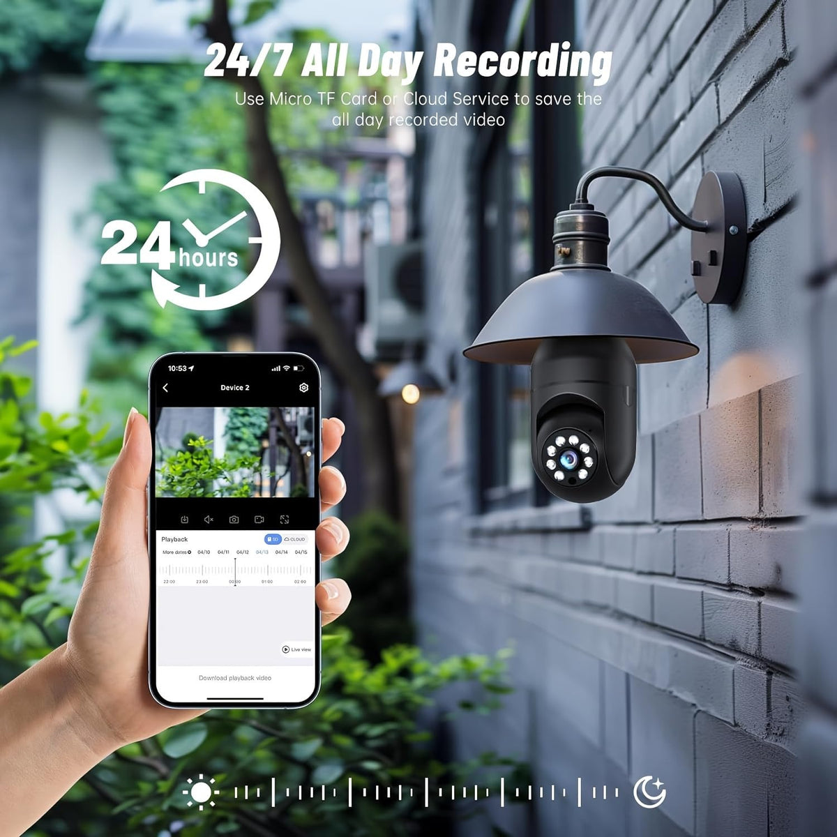 Light Bulb Security Camera with Night Vision side profile | Smaronics