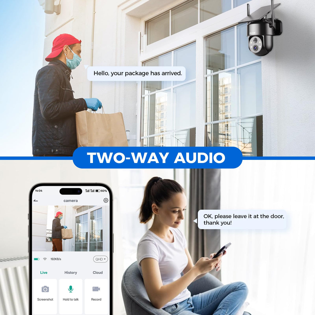 litymol 2k solar outdoor security camera package contents view | Smaro