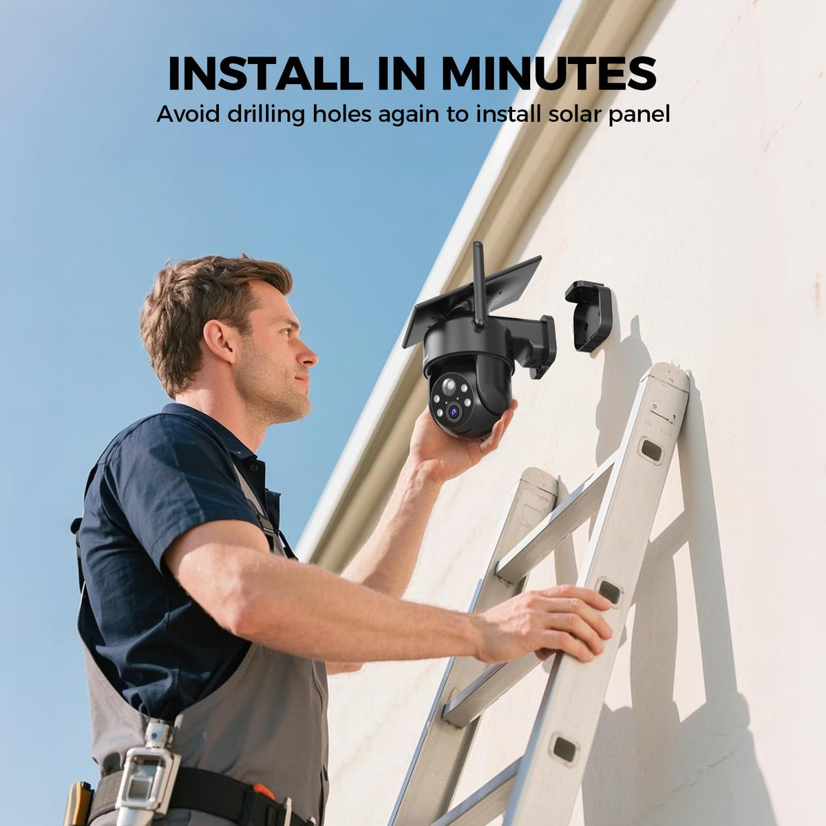 LITYMOL 2K Solar Outdoor Security Camera rear design | Smaronics