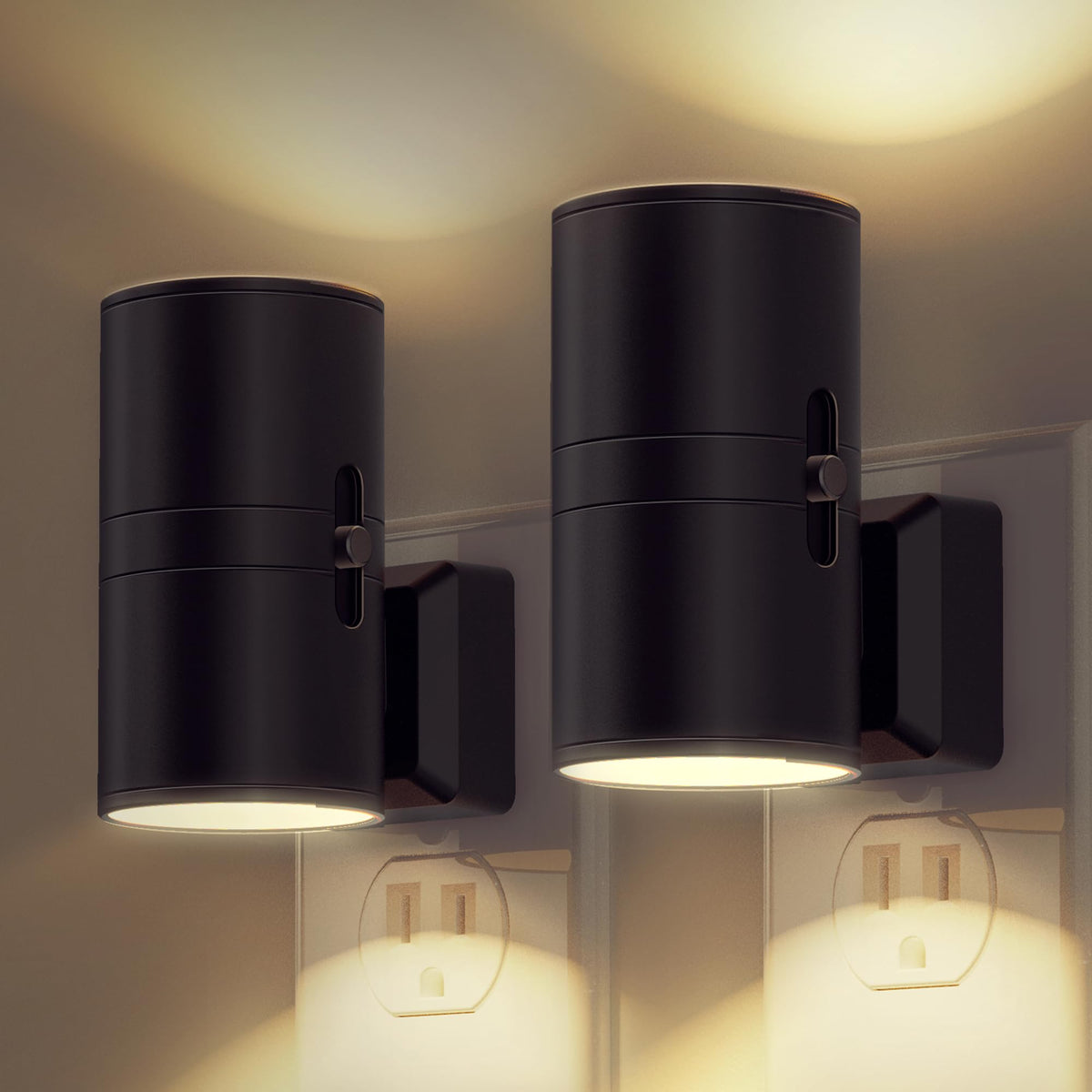 LOHAS LED Night Light with Dusk to Dawn Sensor front angle | Smaronics