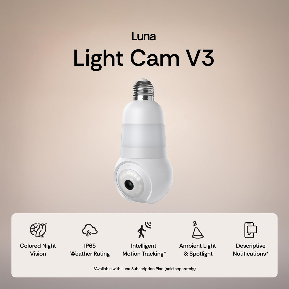 Luna Light Bulb Security Camera image 2