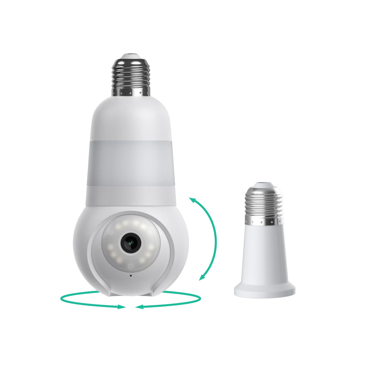 Luna Light Bulb Security Camera front angle | Smaronics
