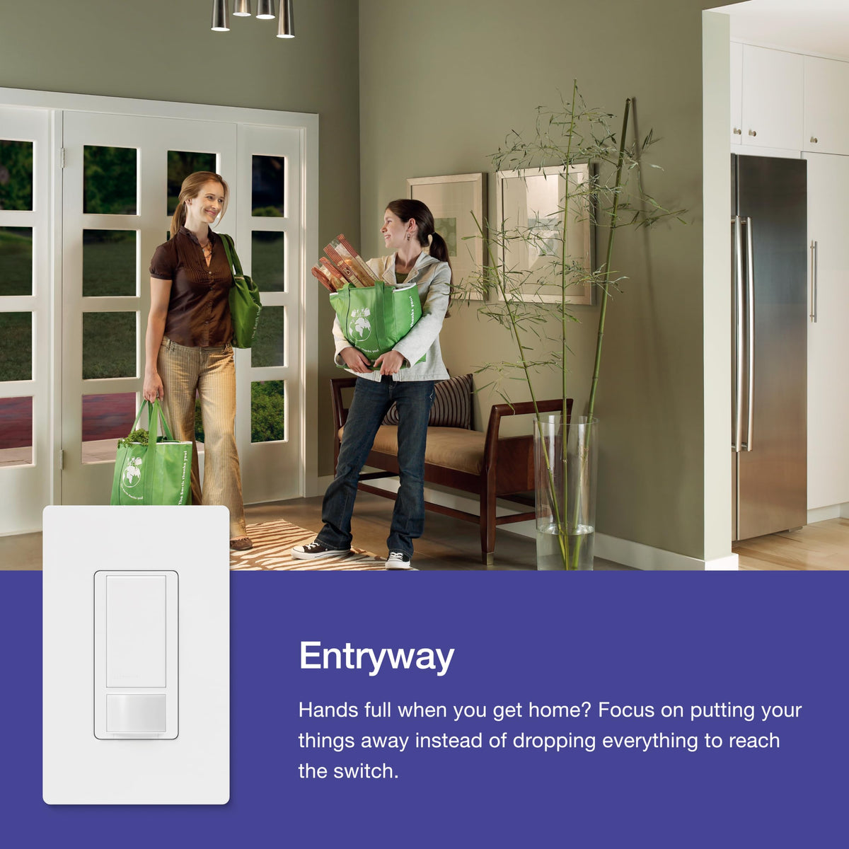 Lutron Motion Sensor Light Switch feature close up view | Smaronics