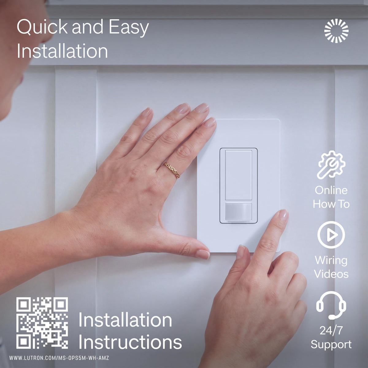 Lutron Motion Sensor Light Switch rear design | Smaronics