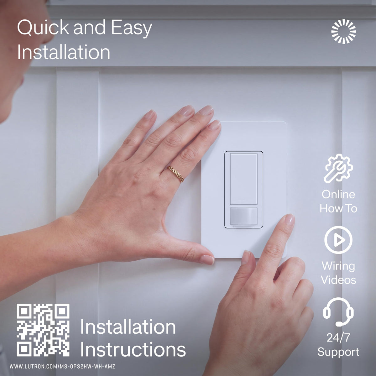 Lutron Motion Sensor Switch & Wallplate rear design | Smaronics