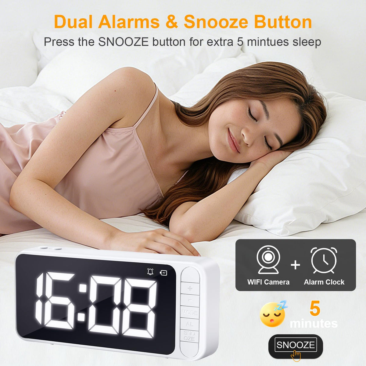 magnetic clock camera rear design product view | Smaronics
