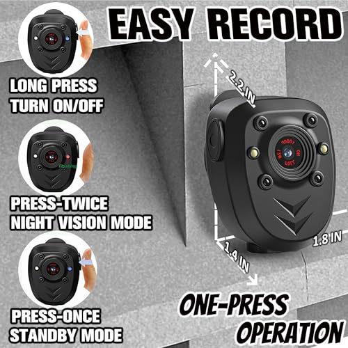Mini Body Camera with Night Vision rear design | Smaronics