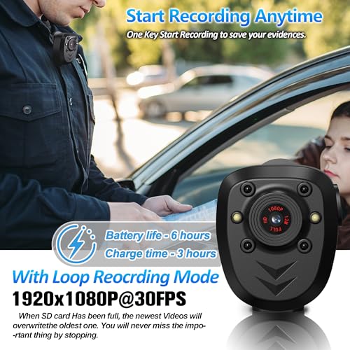 Mini Body Camera with Night Vision side profile | Smaronics