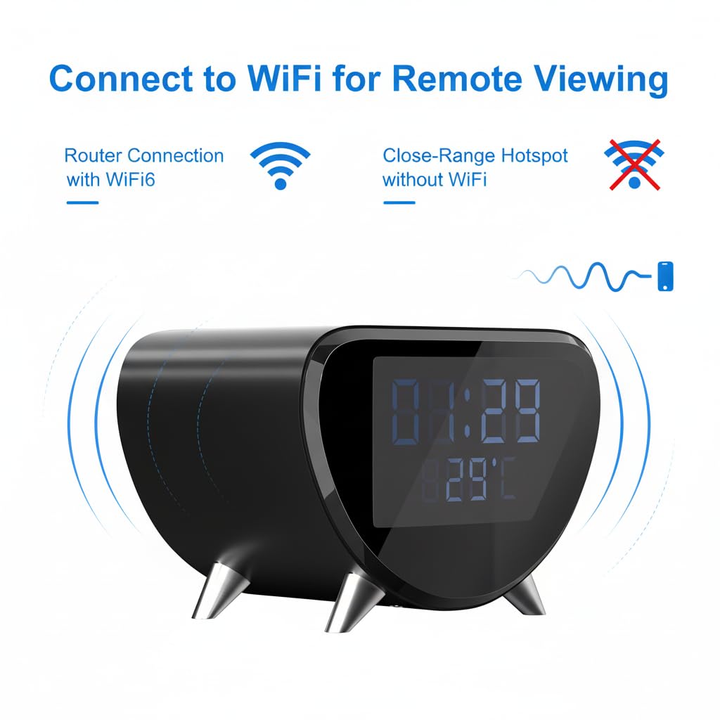 Mini Camera 4K Clock Cam for Home and Office image 6