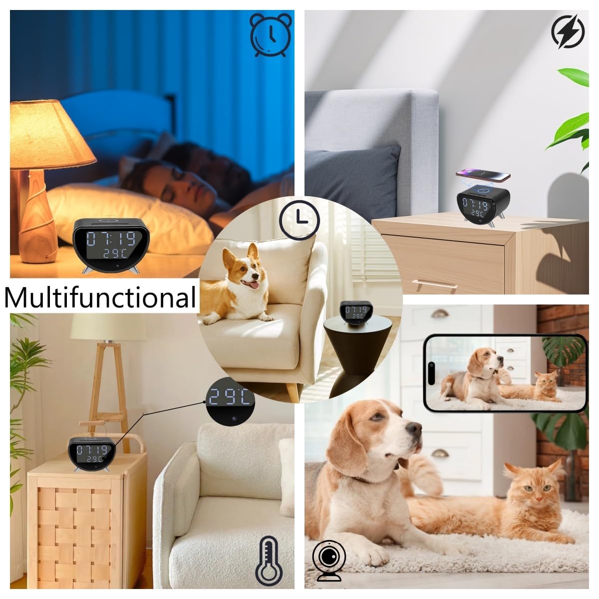 Mini Camera 4K Clock Cam for Home and Office image 7