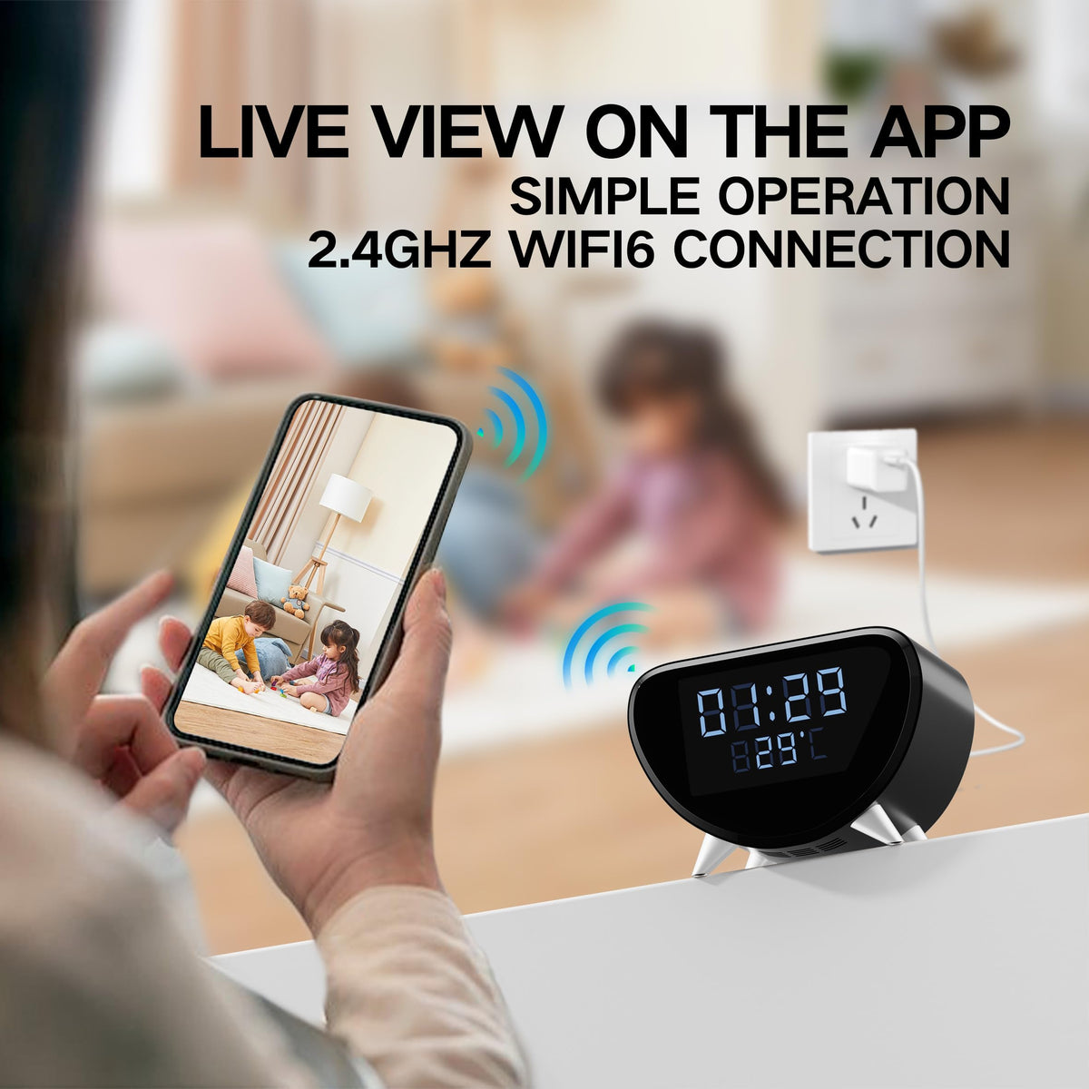 Mini Camera 4K Clock Cam for Home and Office rear design | Smaronics