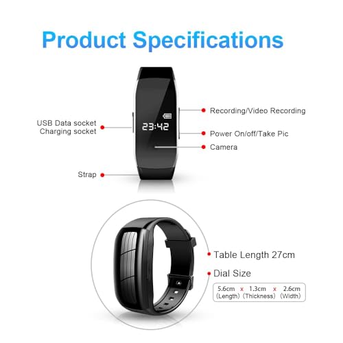 mini hidden camera watch for home and outdoor security side profile pr
