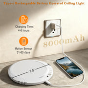 Motion Sensor Ceiling Light with Remote, 2 Pack image 2