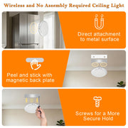 Motion Sensor Ceiling Light with Remote, 2 Pack image 3