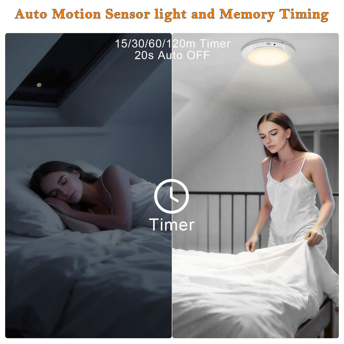 Motion Sensor Ceiling Light with Remote, 2 Pack image 8