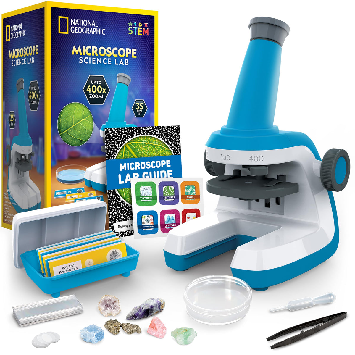 National Geographic Microscope for Kids front angle | Smaronics