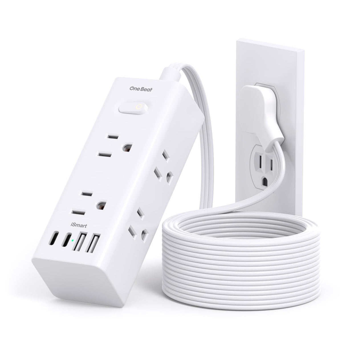 one beat 10ft extension cord front angle product view | Smaronics