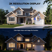 Outdoor Security Camera with 360° Panoramic View and AI Detection image 2