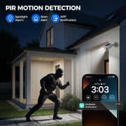 Outdoor Security Camera with 360° Panoramic View and AI Detection image 3