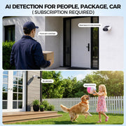 Outdoor Security Camera with 360° Panoramic View and AI Detection image 4