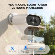 Outdoor Security Camera with 360° Panoramic View and AI Detection image 5