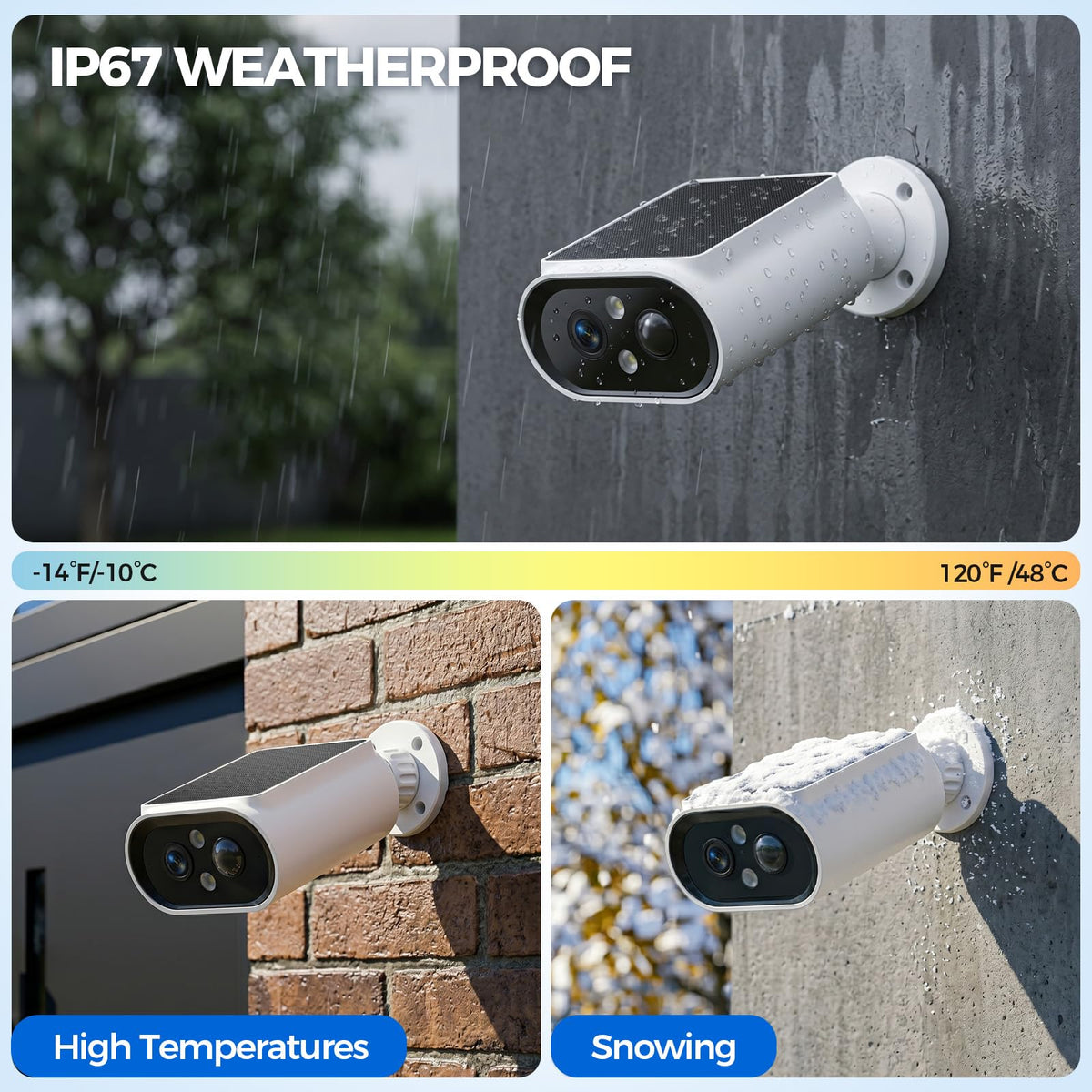 Outdoor Security Camera with 360° Panoramic View and AI Detection image 7