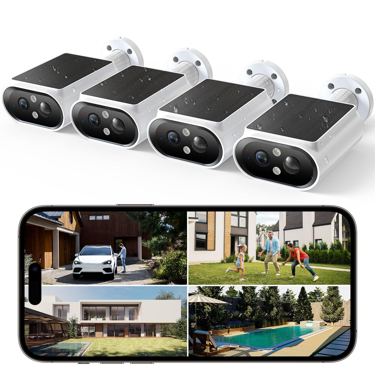 Outdoor Security Camera with 360° Panoramic View and AI Detection image 9