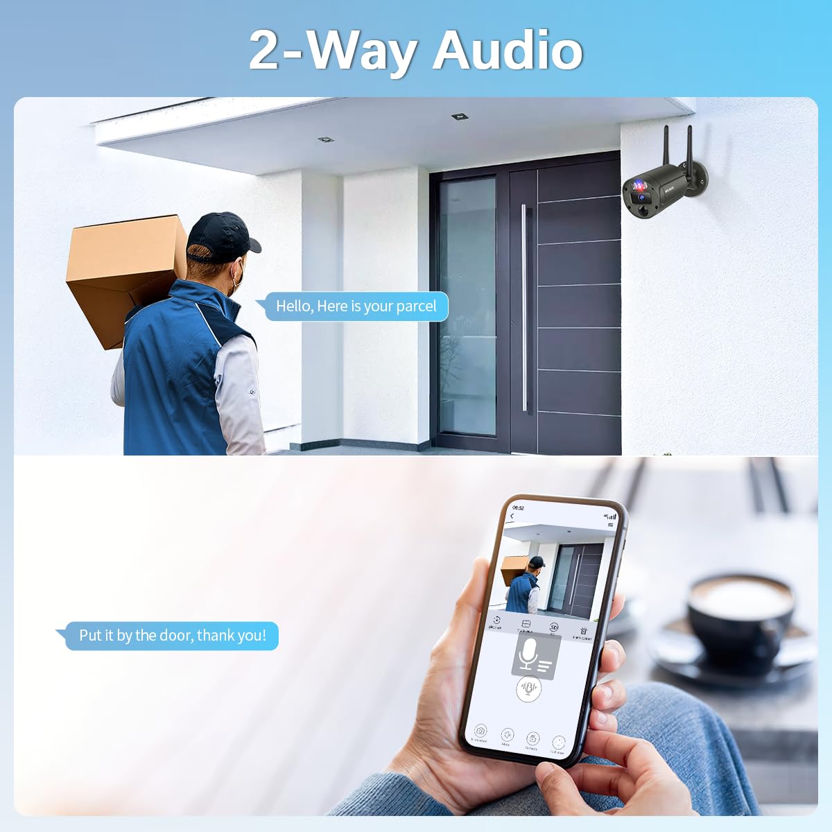 Outdoor Wireless Security Camera System side profile | Smaronics