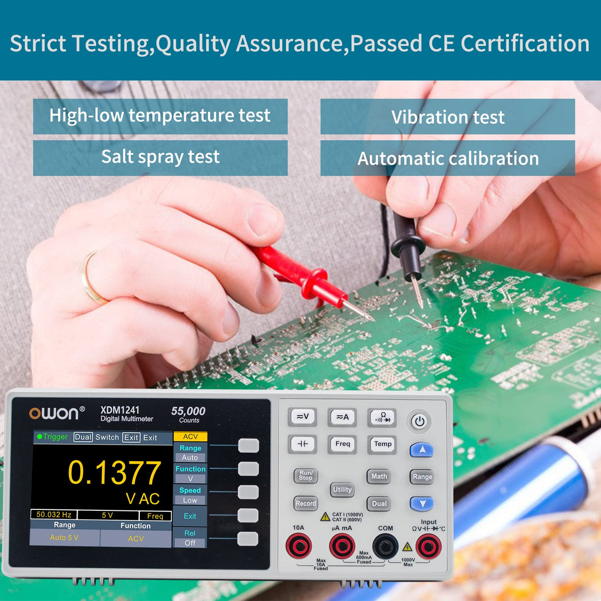 OWON XDM1241 Digital Multimeter clip and build detail | Smaronics