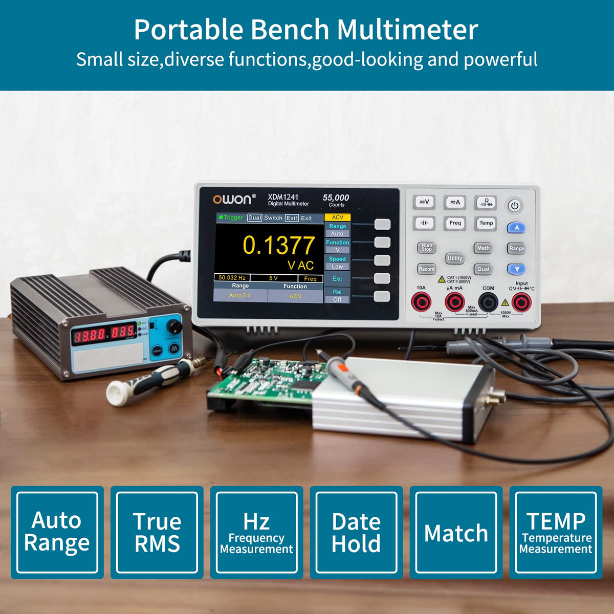 OWON XDM1241 Digital Multimeter rear design | Smaronics