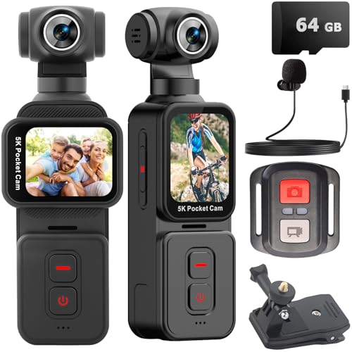 Pocket Vlogging Camera 5K with Remote Control front angle | Smaronics