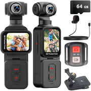 Pocket Vlogging Camera 5K with Remote Control front angle | Smaronics
