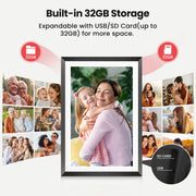 RCA 10.1” WiFi Digital Picture Frame feature close up view | Smaronics