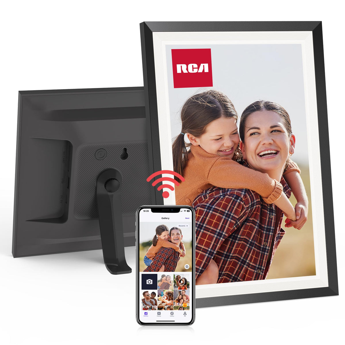 RCA 10.1” WiFi Digital Picture Frame front angle | Smaronics
