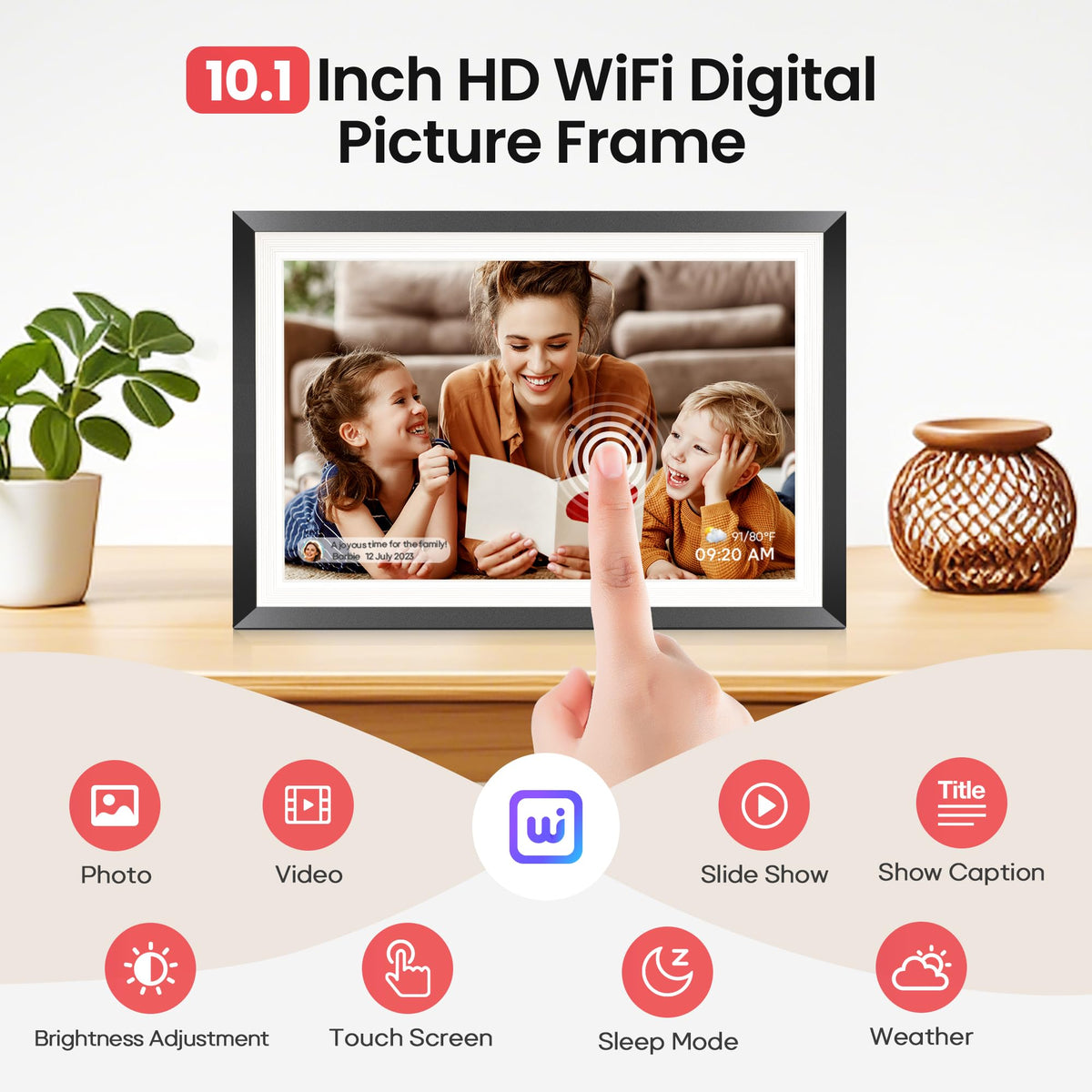 RCA 10.1” WiFi Digital Picture Frame side profile | Smaronics
