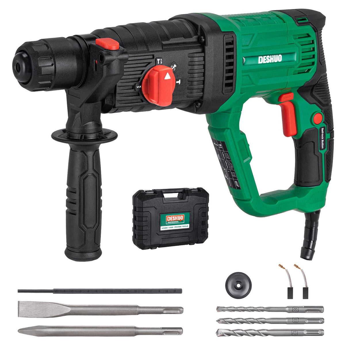 sds plus lightweight rotary hammer drill for concrete masonry front an