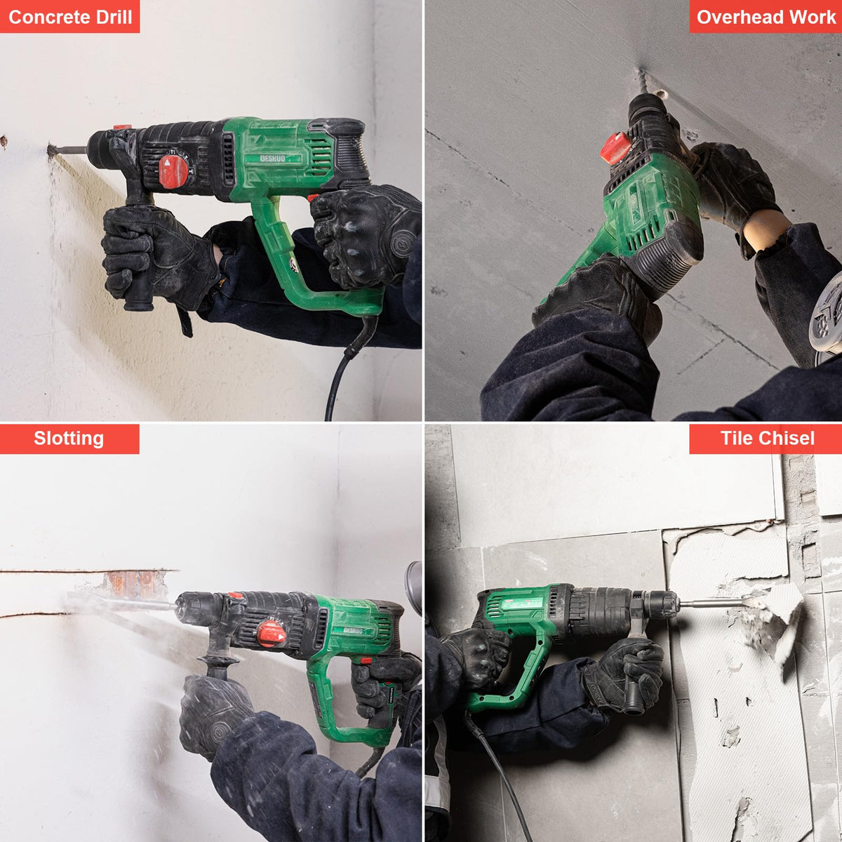 sds plus lightweight rotary hammer drill for concrete masonry package