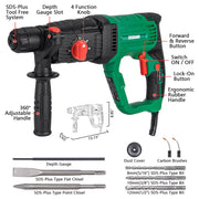 sds plus lightweight rotary hammer drill for concrete masonry rear des