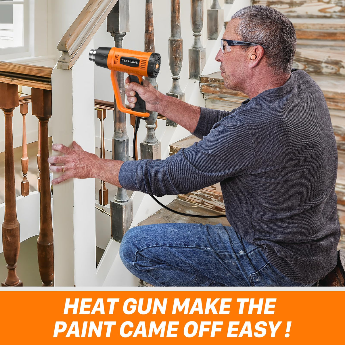 seekone heat gun 1800w package contents view | Smaronics
