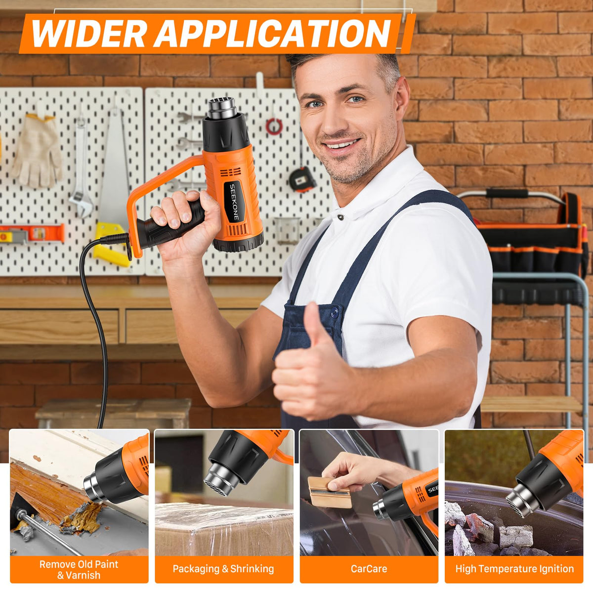seekone heat gun 1800w real usage product view | Smaronics