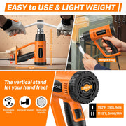 seekone heat gun 1800w side profile product view | Smaronics