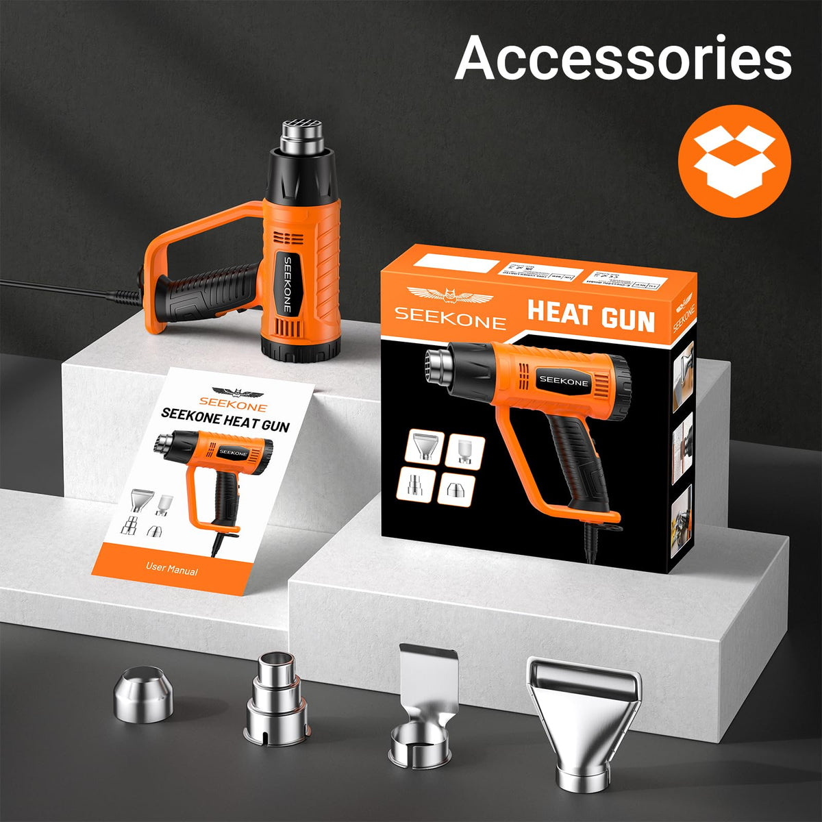 Seekone Heat Gun 1800W with 2 Temperature Settings image 8