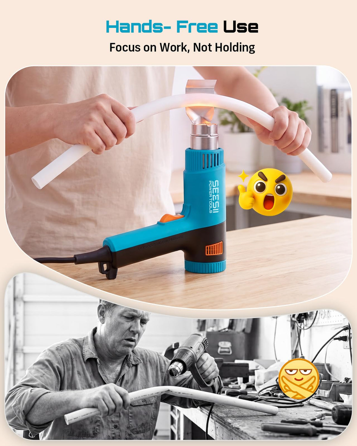 SEESII 1800W Heat Gun with LCD Display real usage | Smaronics