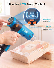 SEESII 1800W Heat Gun with LCD Display side profile | Smaronics
