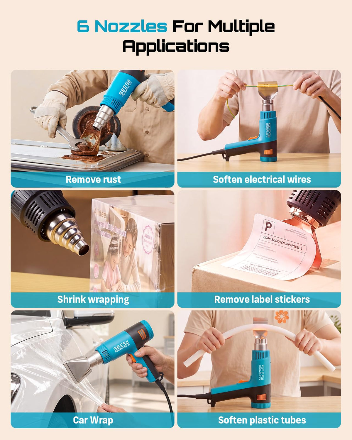 SEESII 1800W Heat Gun with LCD Display image 8